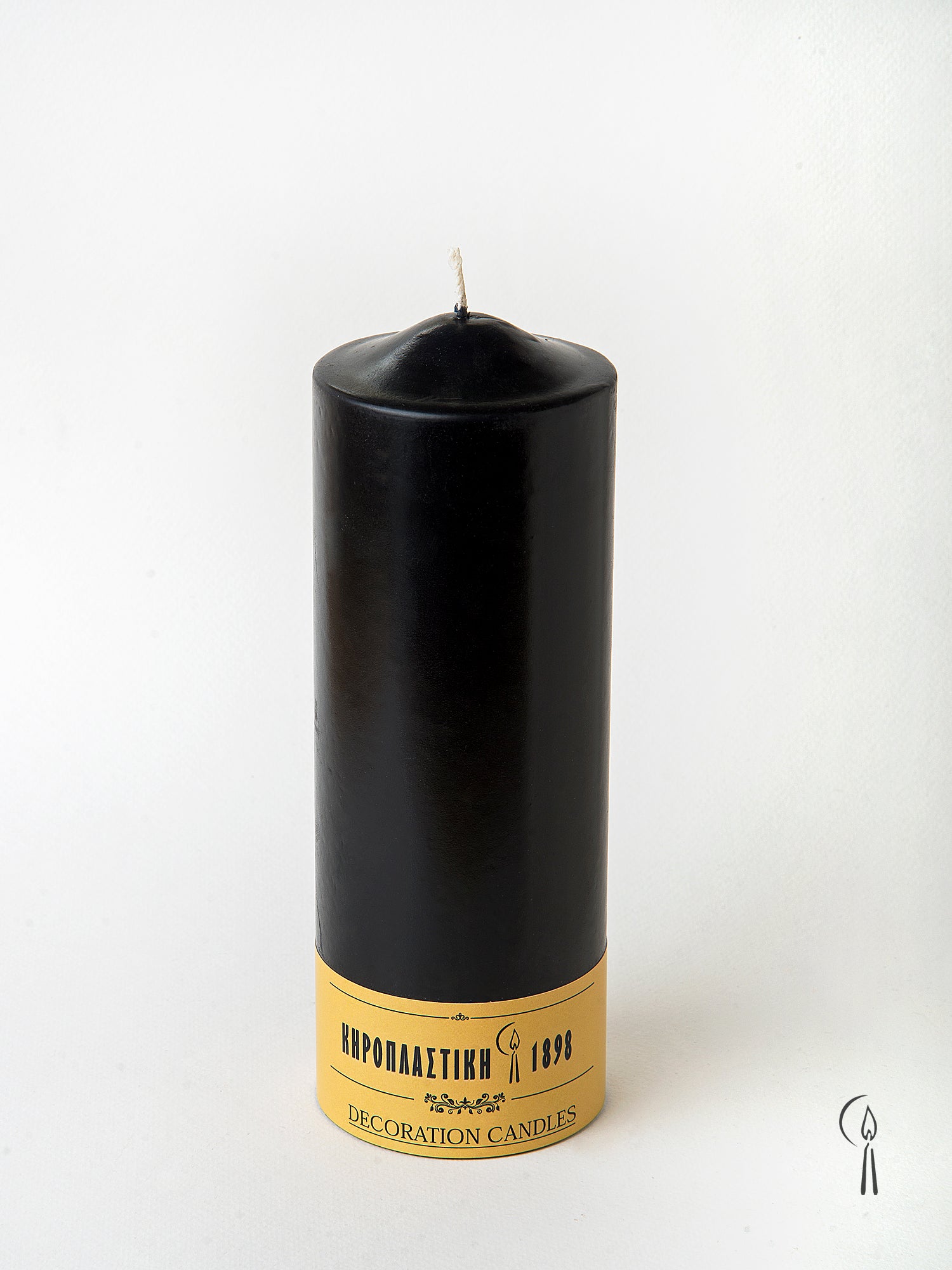 Κερί Κολώνα-Kορμός Μαύρος 6x20cm