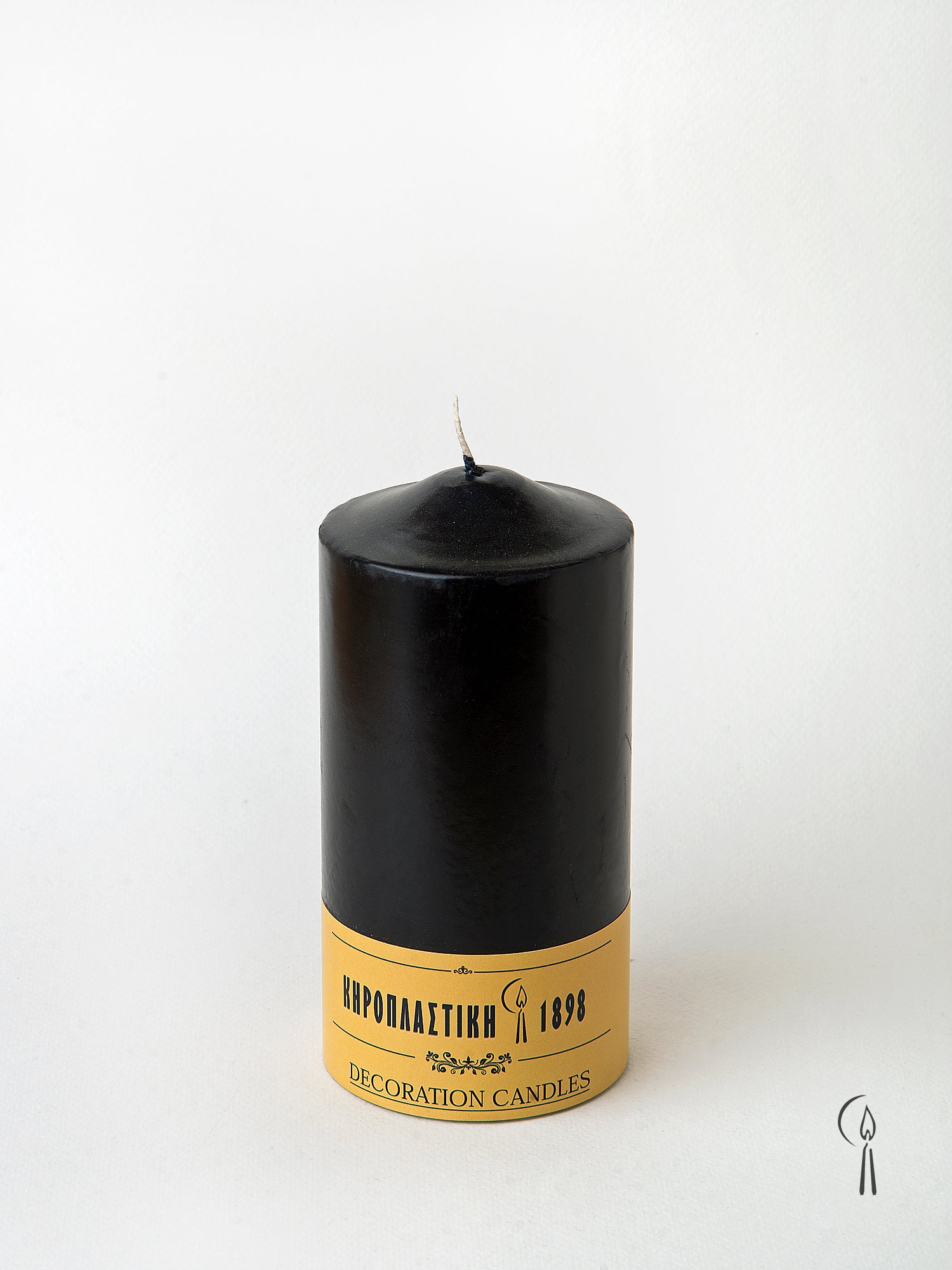 Κερί Κολώνα-Kορμός Μαύρος 6x14cm