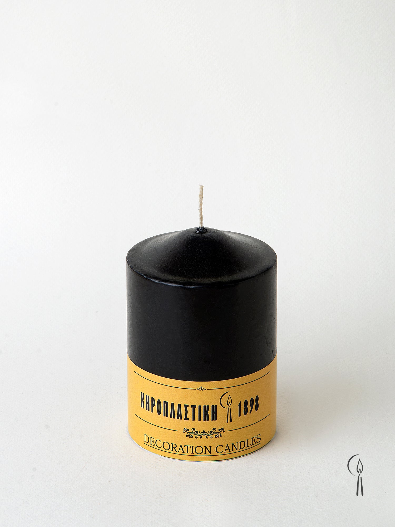 Κερί Κολώνα-Κορμός Μαύρος 7x10cm