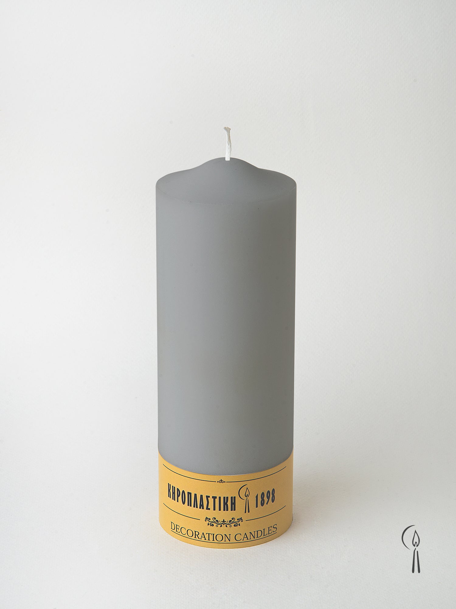 Κερί Κολώνα-Kορμός Γκρι 6x20cm