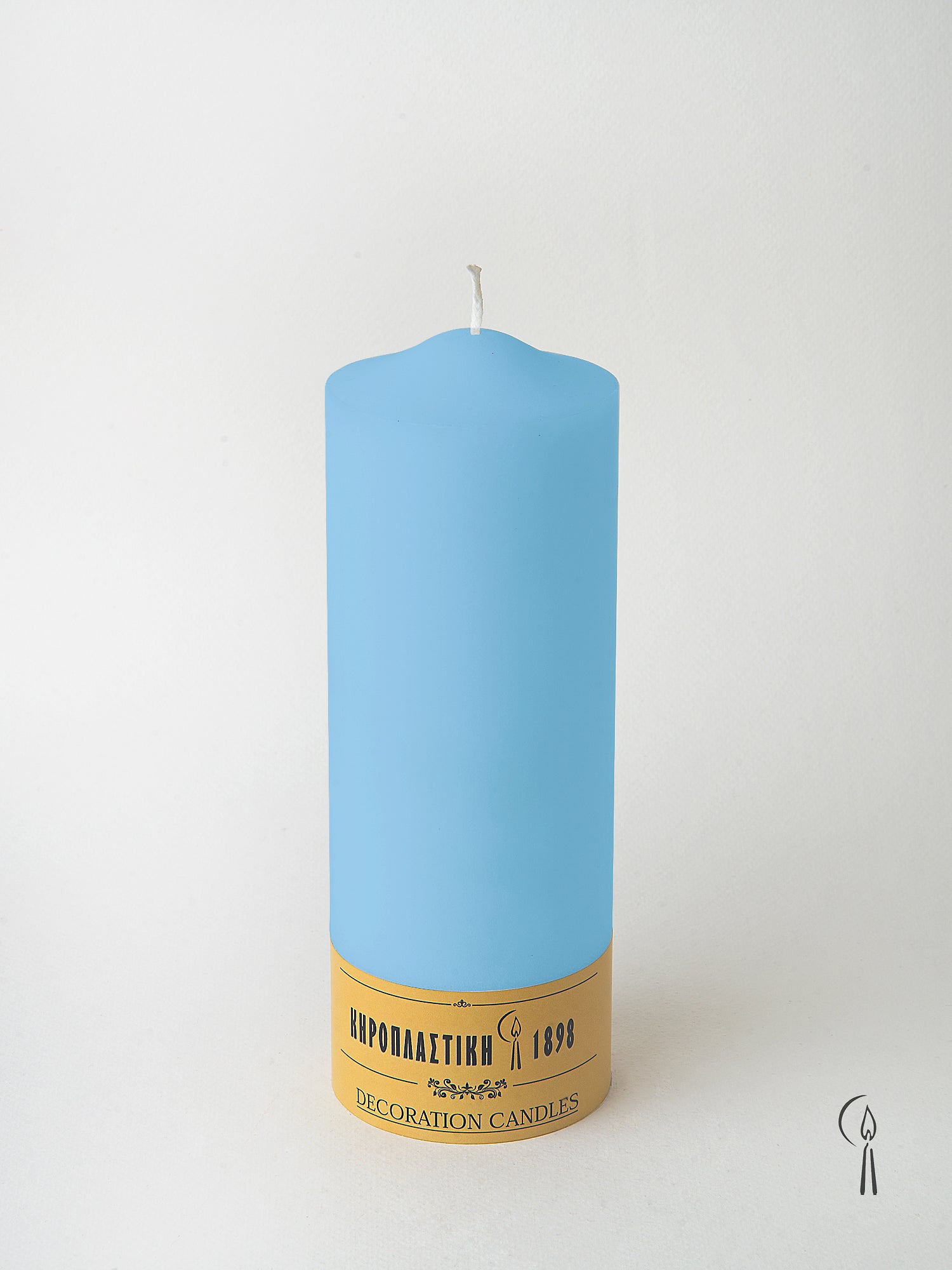 Κερί Κολώνα-Kορμός Γαλάζιος 6x20cm