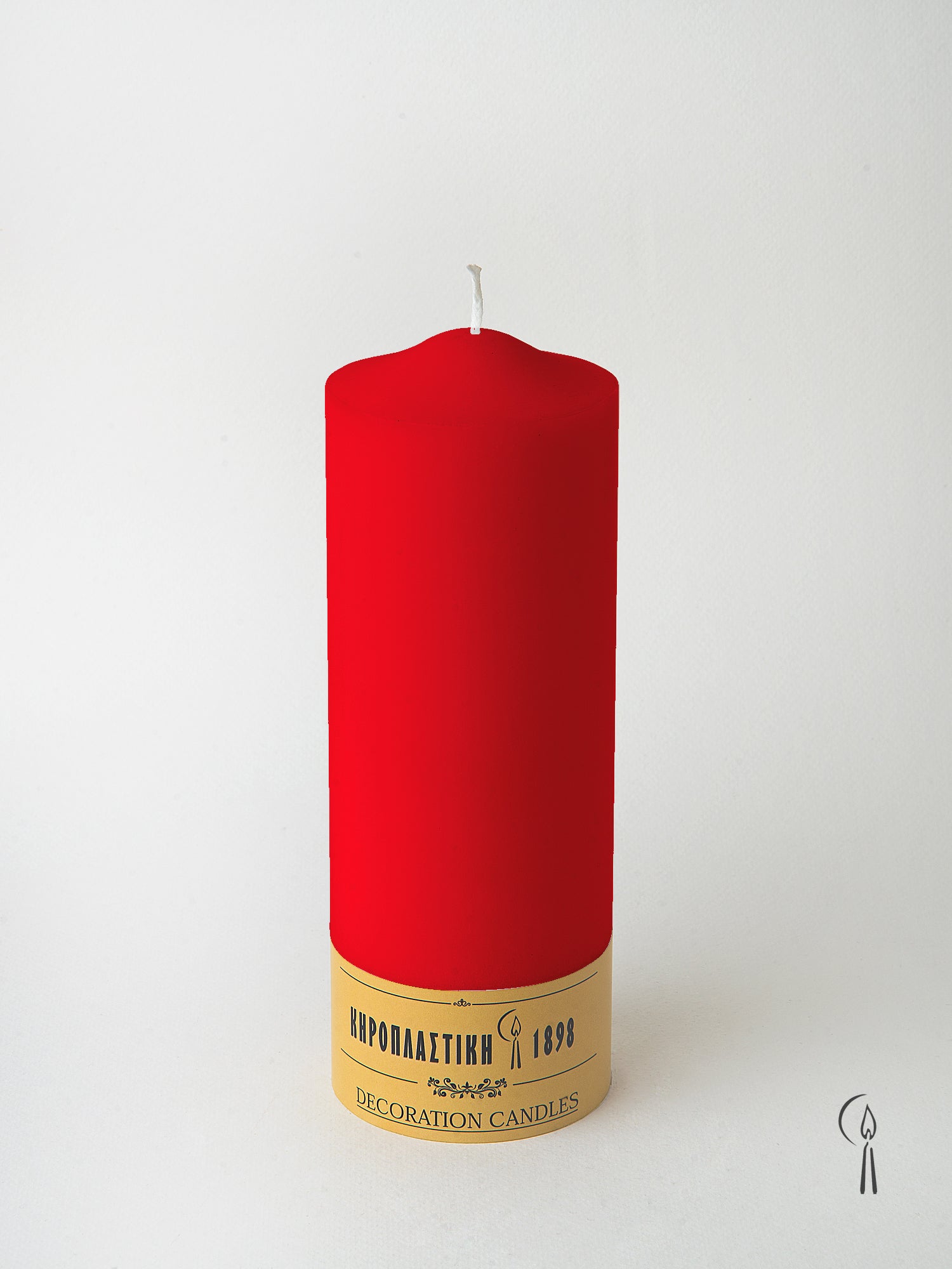 Κερί Κολώνα-Kορμός Κόκκινος 7x20cm