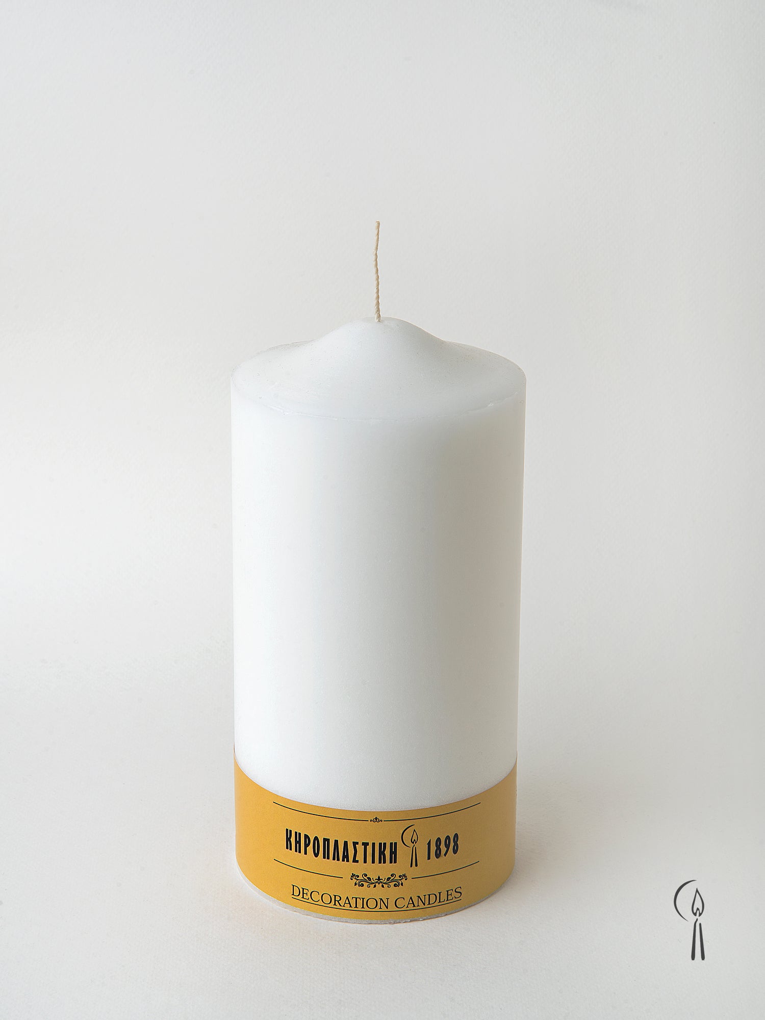 Κερί Κολώνα-Kορμός Λευκός 6x14cm