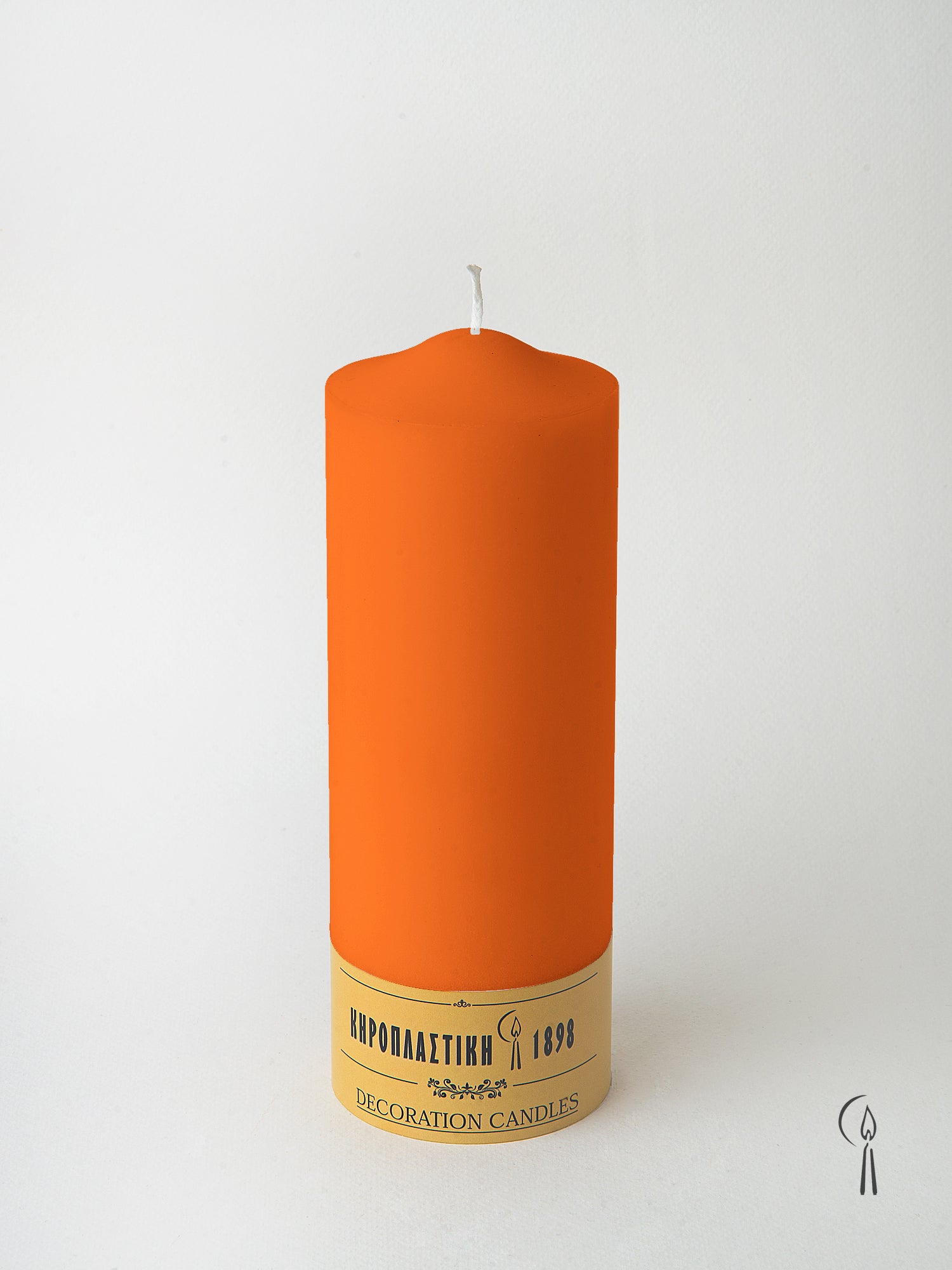 Κερί Κολώνα-Kορμός Πορτοκάλι 7x20cm