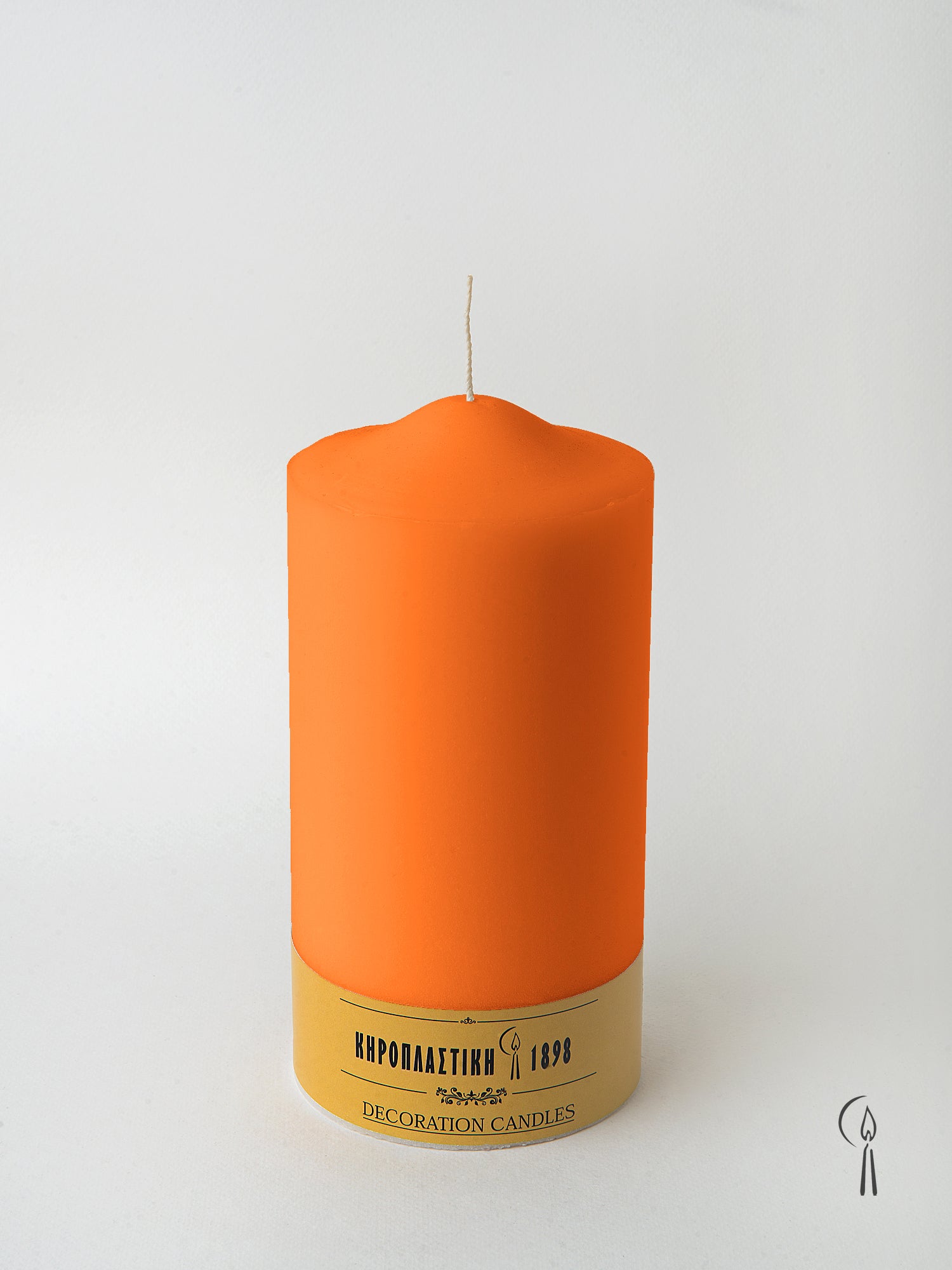 Κερί Κολώνα- Κορμός Πορτοκαλί 7x14 cm