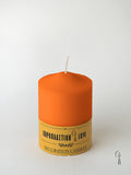 Κερί Κολώνα-Κορμός Πορτοκαλί 6x10cm