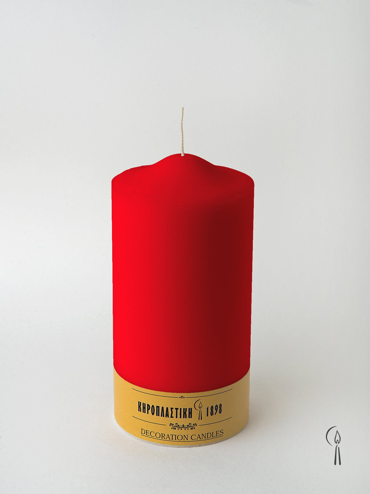 Κερί Κολώνα-Κορμός Κόκκινο 6x14cm