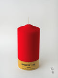 Κερί Κολώνα- Κορμός Κόκκινος 7x14 cm