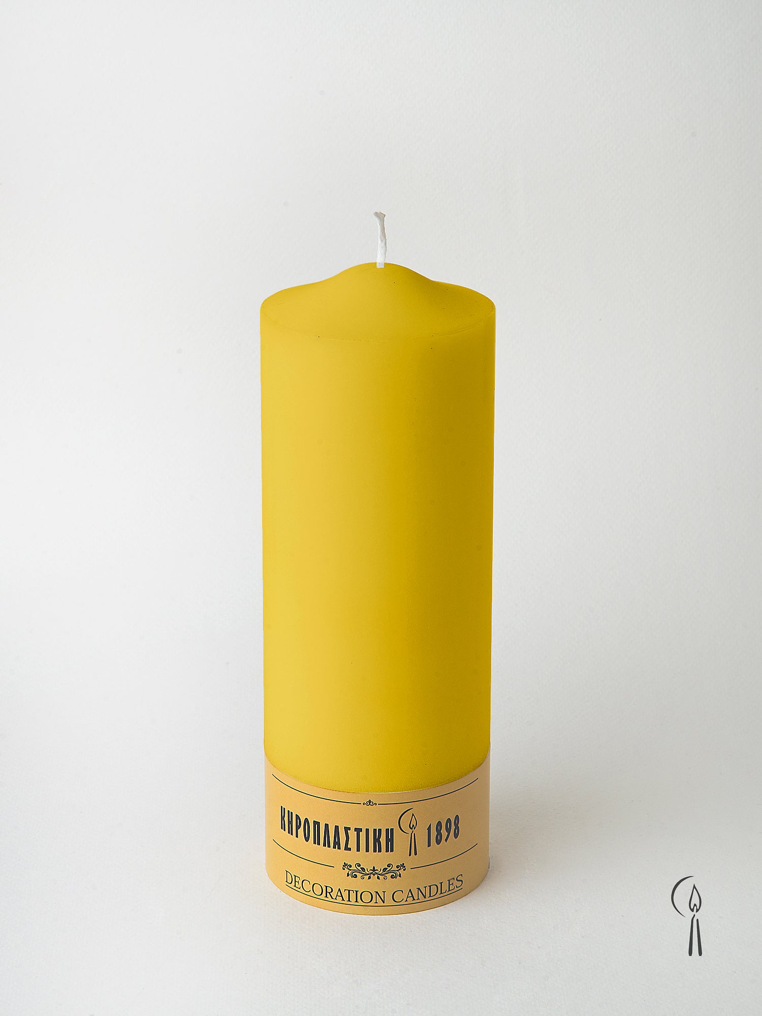 Κερί Κολώνα-Kορμός Κίτρινος 6x20cm