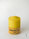 Κερί Κολώνα-Κορμός Κίτρινος 6x10cm